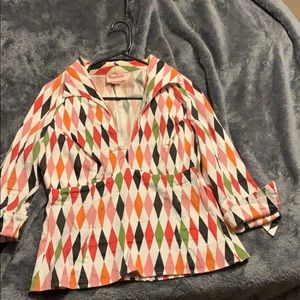 Pinup Couture harlequin shirt - Large